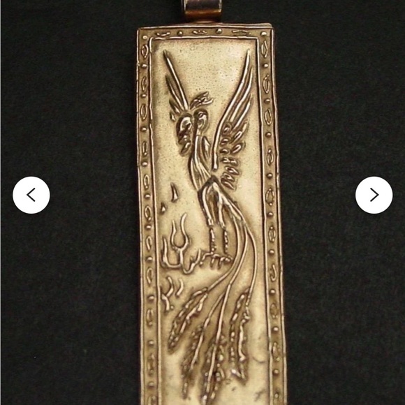 Gold Phoenix Pendant Necklace - Picture 5 of 8